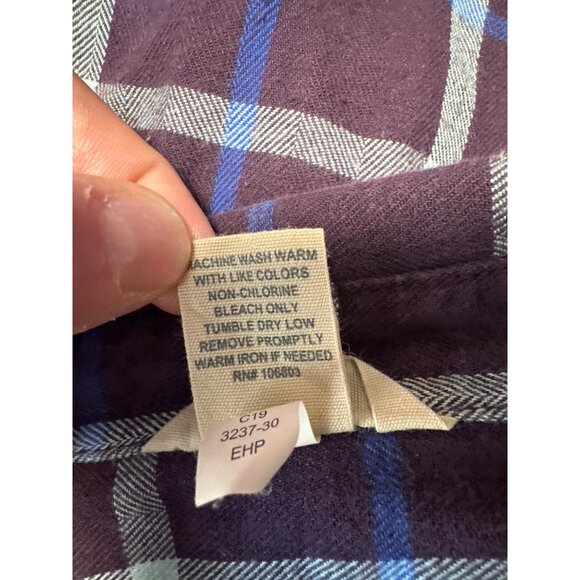 Duluth Trading Co Women's Long Sleeve Free Swingin' Flannel Shirt  Size L - Picture 8 of 11